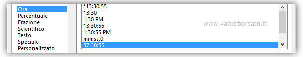Excel: formato ora 37:50:55