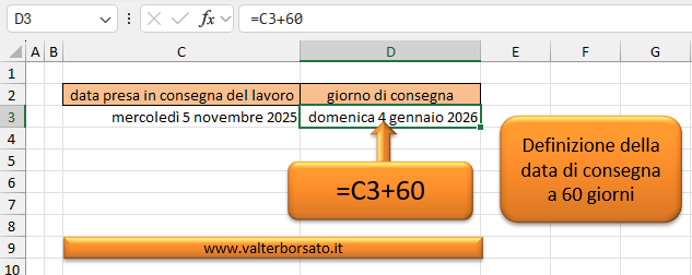 Aggiungere o sottrarre giorni ad un data 