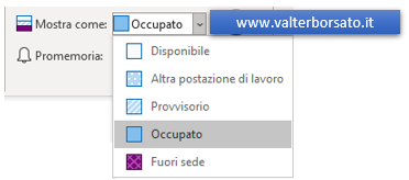 Organizzare una riunione con Outlook: Opzione Mostra Come.