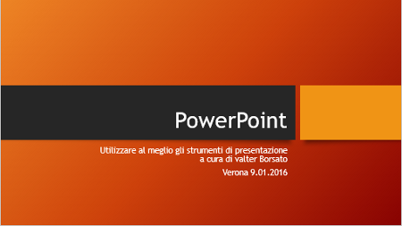 Progettare la presentazione in PowerPoint | Diapositiva titolo e introduzione lavori