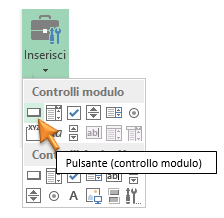  Macro di Excel: inserire sul foglio di lavoro un pulsante da assegnare ad una Macro