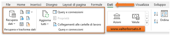 Come accedere agli strumenti di Power Query