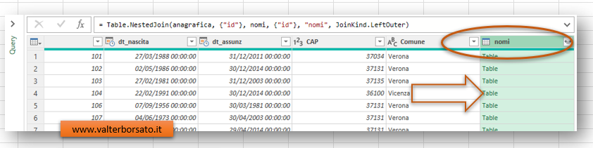 Power query: collegare i dati