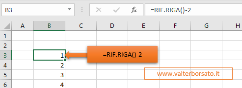 Funzioni di Ricerca e Riferimento di Excel:  RIF.RIGA