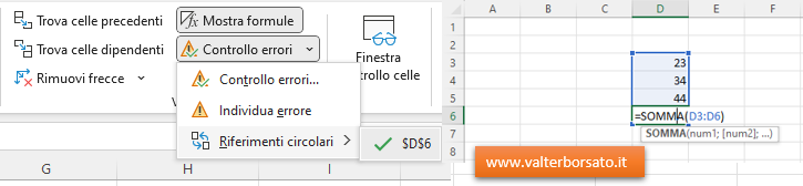 Rilevare la posizione dei riferimenti circolari