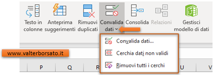 Convalida dati di Excel: Cerchia i dati non validi