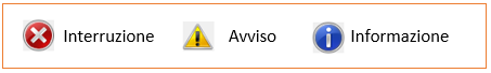 la Convalida dati considera tre diverse azioni: L'Interruzione; L'Avviso e l'Informazione. 