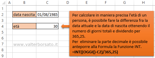 Excel | Calcolare il numero di anni fra due date
