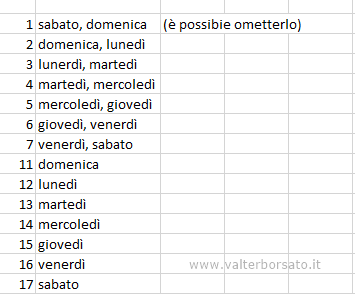 Excel, calcolare i giorni lavorativi | codici festività