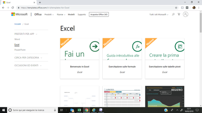 Utilizzare i modelli Office on line di Microsoft | sito Microsoft