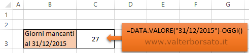 Le date in Excel  | Le Funzioni OGGI e DATA.VALORE