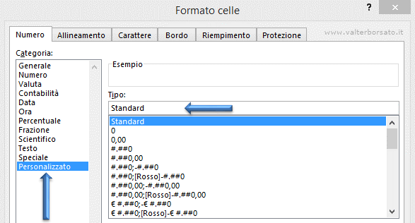 Excel | Finestra di dialogo Formato celle