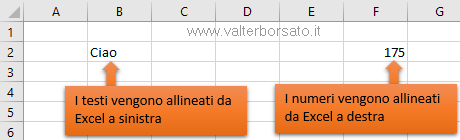 Imputare testi e numeri | Formattazioni numeriche e introduzione alle Formule e Funzioni di Excel | imputare valori in formato testo e numerico