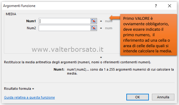 Elementi di base di Excel | Argomento Funzione MEDIA