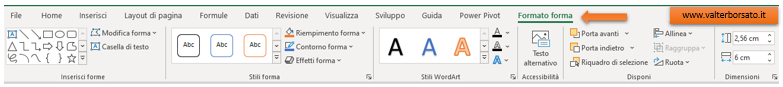 Le caselle di testo di Excel: Formattare la casella di testo applicando gli Stili forma