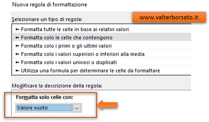 Gestisci regole formattazione automatica: l'opzione Interrompi se Vera