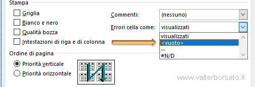 Preparare la stampa del Foglio di lavoro di Excel: