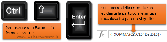 Excel | Inserire una Formula in forma di matrice