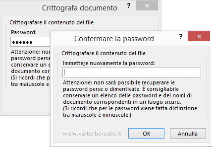 Excel sicurezza e protezione dati |  Crittografia e inserimento Password