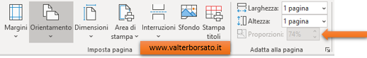 Come stampare in Excel: Adattare il documento a una o più pagine di altezza e larghezza