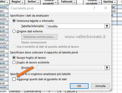 Creare un modello di dati in Excel, mettere in relazioni più tabelle dati | Aggiungere questi dati al modello di dati