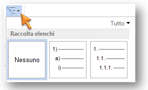 Elenco puntato in excel