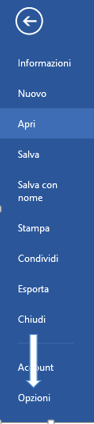 WORD | La colonna del menu FILE WORD | La colonna del menu FILE