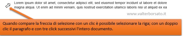 Trucchi Word: selezionare righe, paragrafi o l'intero documento