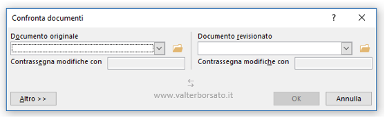 Trucchi Word: confrontare due documenti l'uno a fianco dell'altro